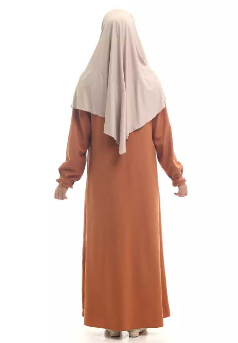 Rabbani - Gamis Dress Muslim Wanita Byakta Exclusive Rust