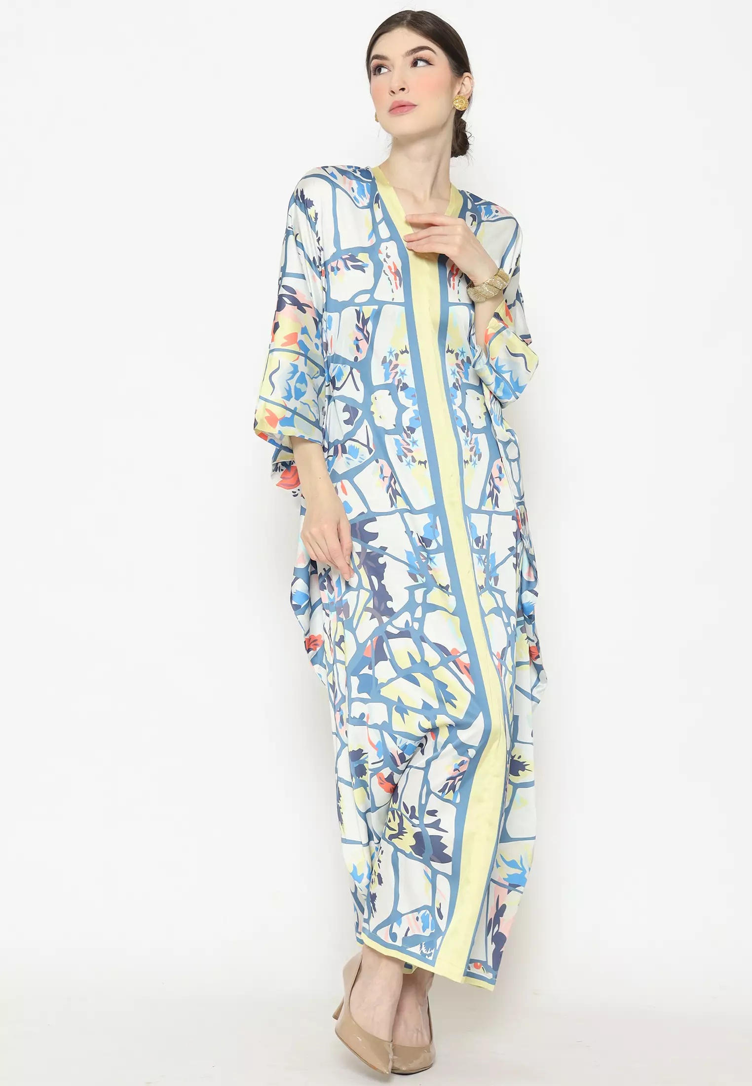 Kanzi Short Sleeve Classic Mediteranian Kaftan