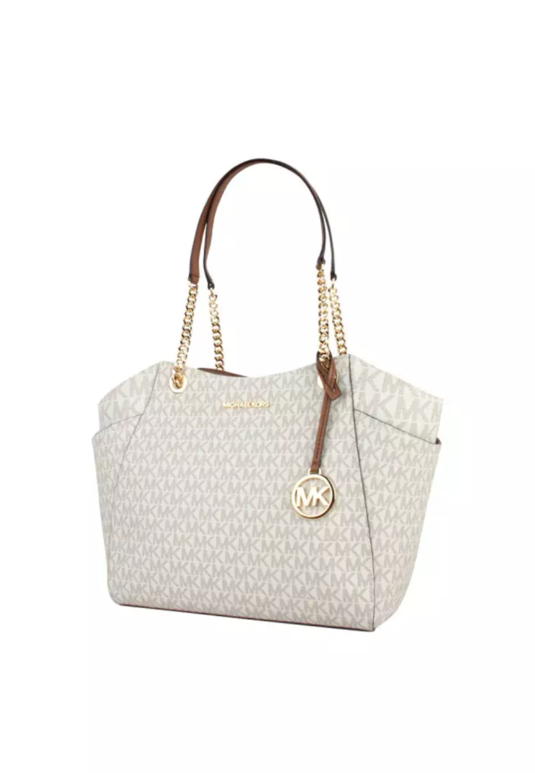 Jet Set Large Color-Block Signature Logo Tote Bag In Vanilla 35S4GTVT3B