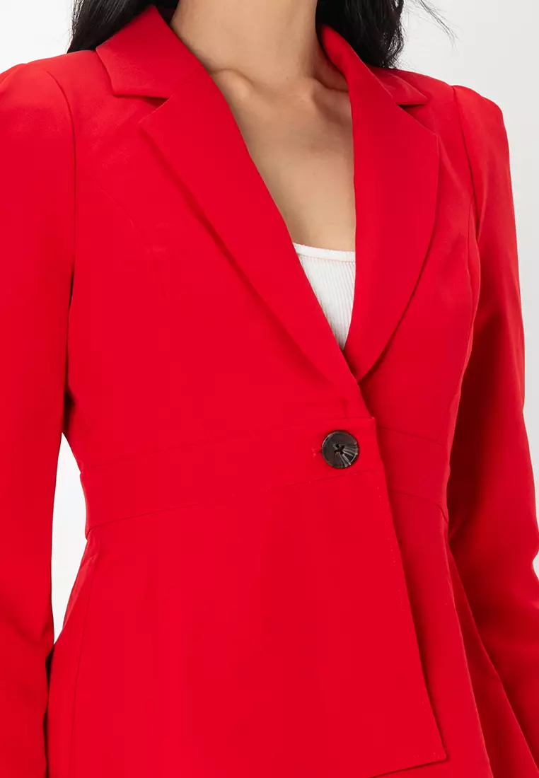 Tahina Fitted Peplum Blazer