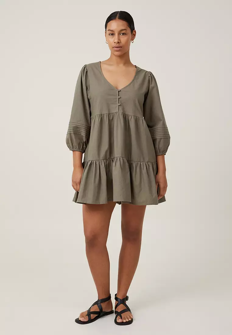 Buy Cotton On Remmie 3/4 Sleeves Mini Dress 2024 Online | ZALORA ...