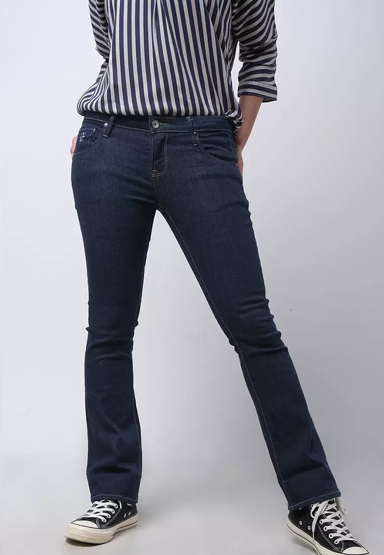 Celana Jeans Wanita Bootcut I1 Series Dark Blue