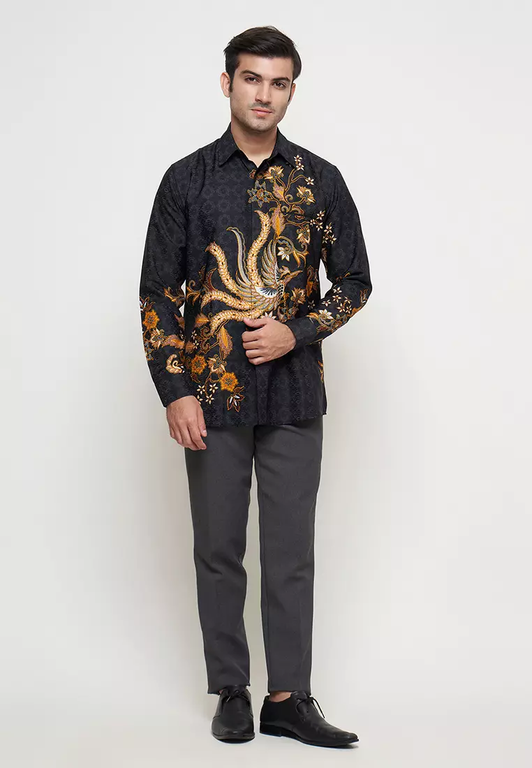 Exclusive Slimfit Rafrandra Kemeja Batik Pria Lengan Panjang