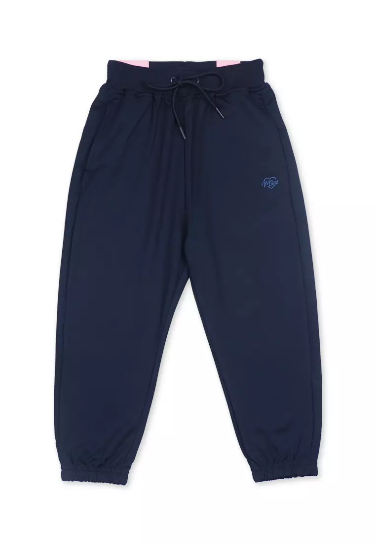 Girls Fleece Jogger Pants with Embroidery