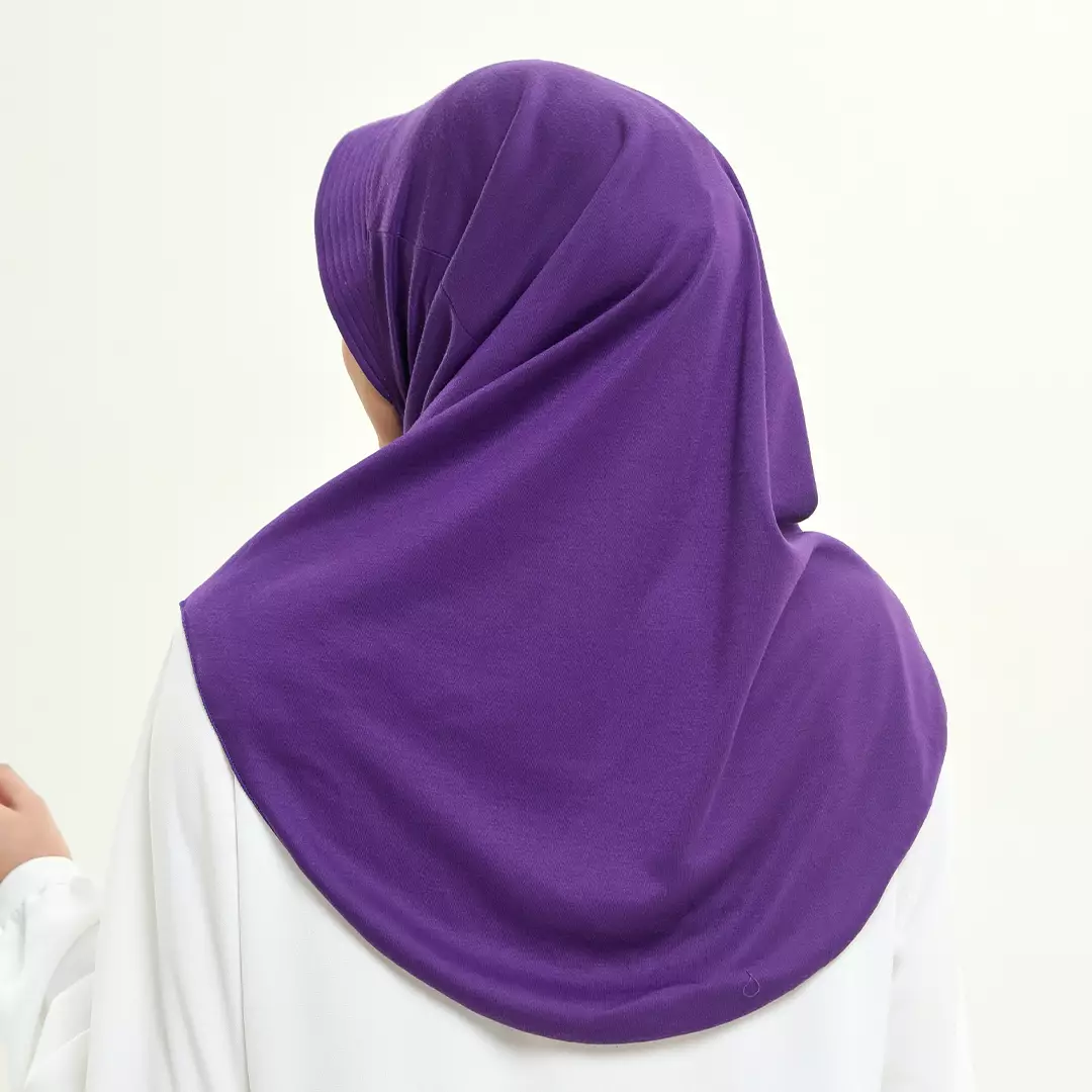 Rabbani - Kerudung Sekolah Instan Neo Karimun - Ungu Tua