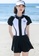 A-IN GIRLS black and white Fashionable Sports One Piece Swimsuit D6154USDEA34DBGS_7