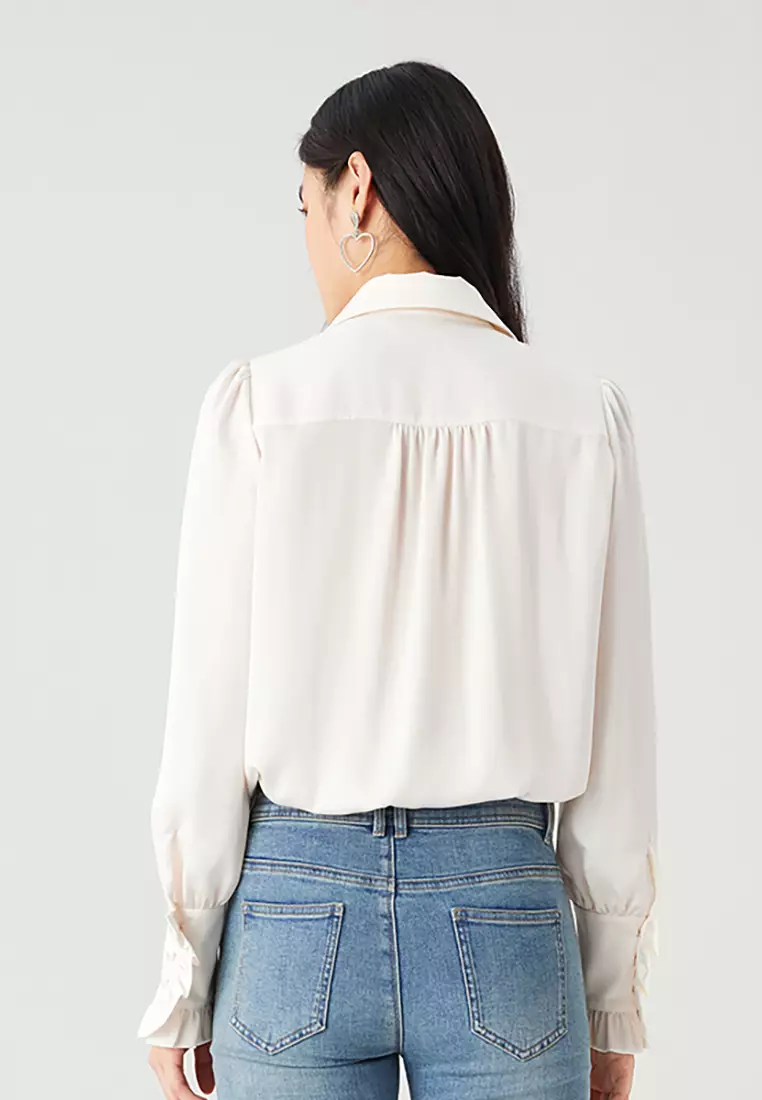 Front Tie Loose Blouse