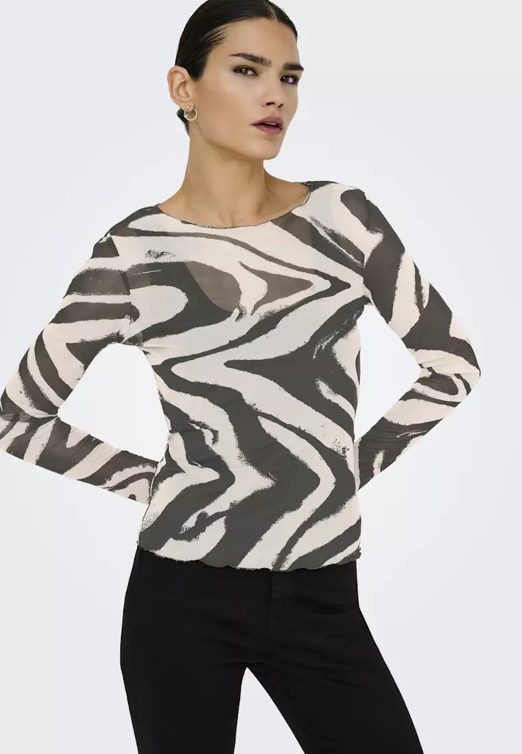 Long Sleeve Round Neck Jersey Top