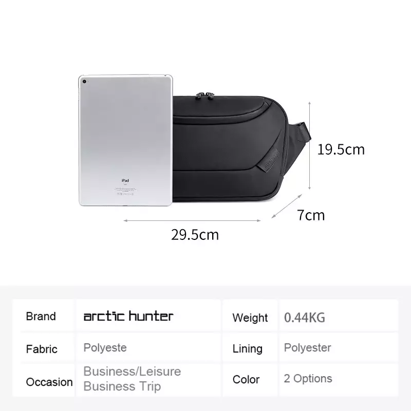 Arctic Hunter Y00561 Tas Selempang Pria Waist Bag Pria Sling Bag Pria - BLACK