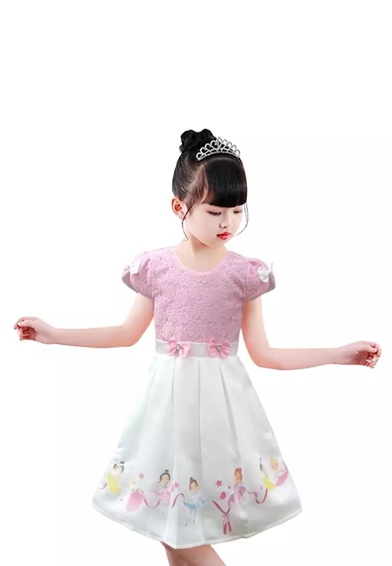 TWO MIX Baju Anak Perempuan - Dress Anak Cewek Motif Princess Digital Print Usia 1-12 Tahun 4247