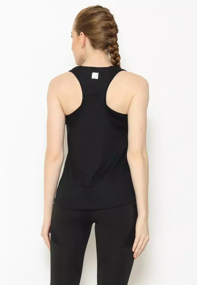 Fitwear - Tanktop Olahraga Wanita DANIELLE RIBB TANK - BLACK