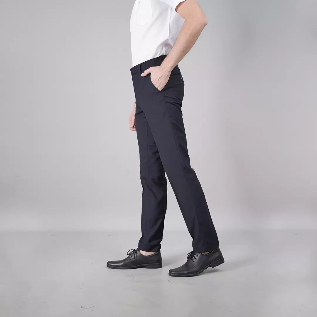 Johnwin - Celana Formal - Celana Pria - Navy - Polyester - Slim Fit - F.996.010.127.C