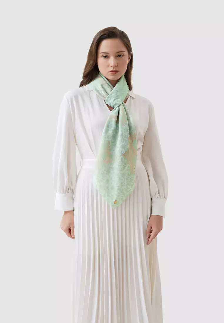 Haramain 2 Satin Square - Jade