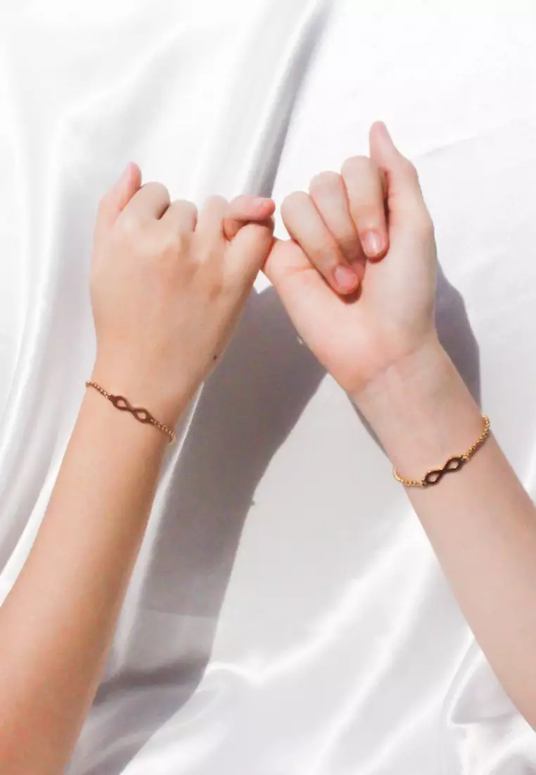 Infinity Endless Love Necklace + Bracelet (Rose Gold)