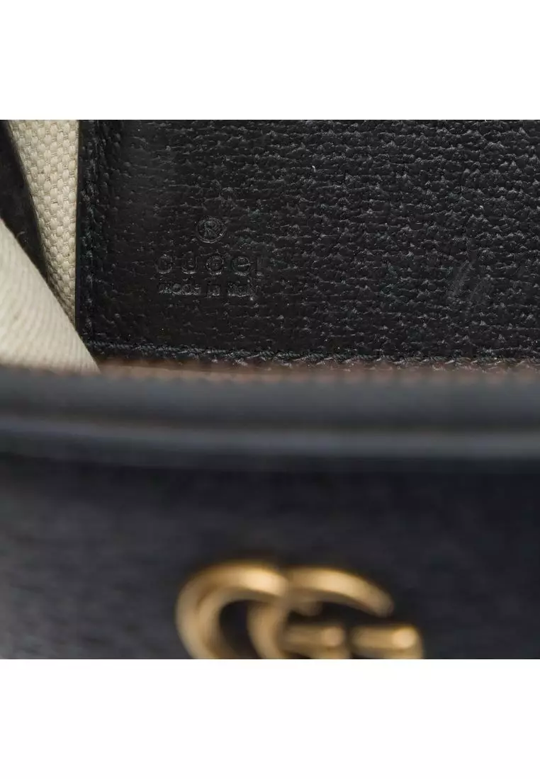 Pre-Loved Gucci Gg Marmont Calfskin Clutch