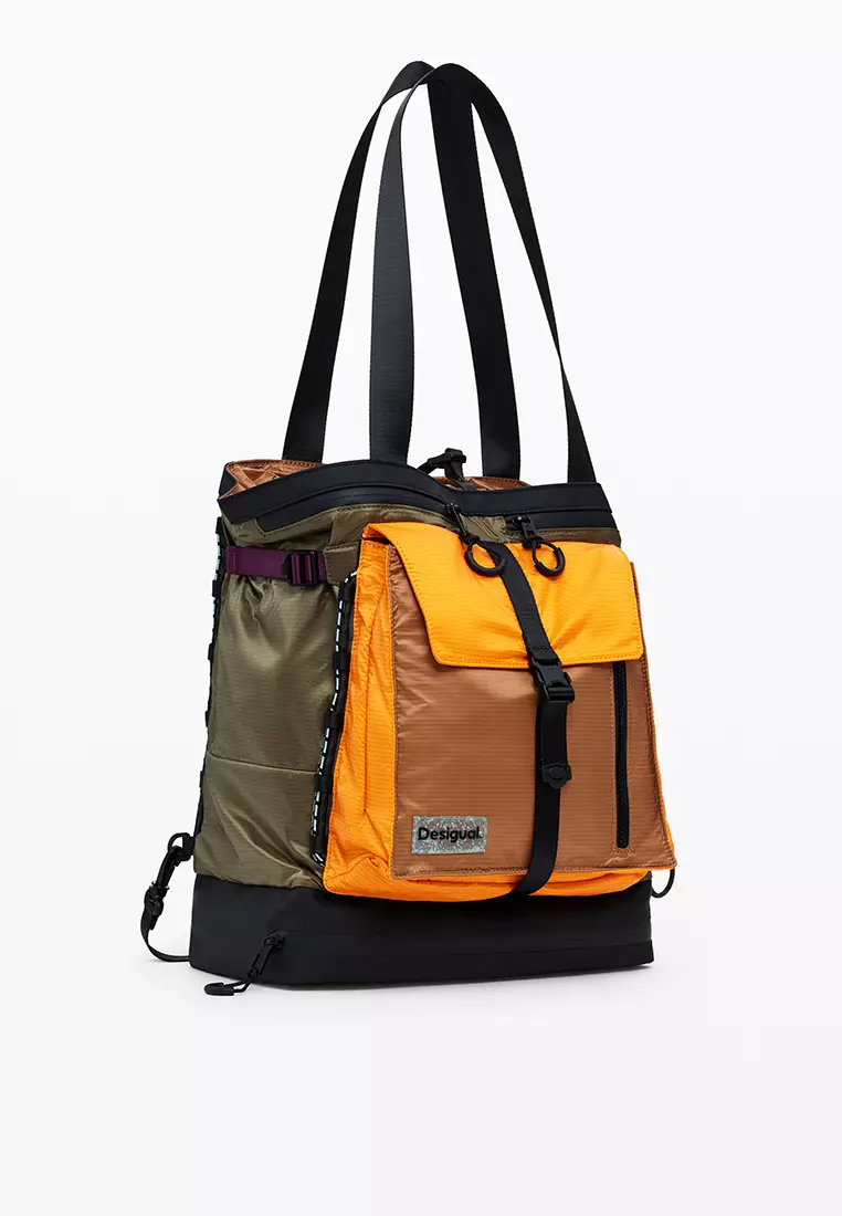 Large nylon tote backpack