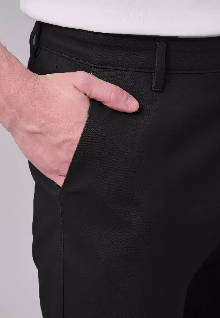 MANZONE - Celana Panjang Chinos Pria Lorenzo 05 Slim Fit - Black
