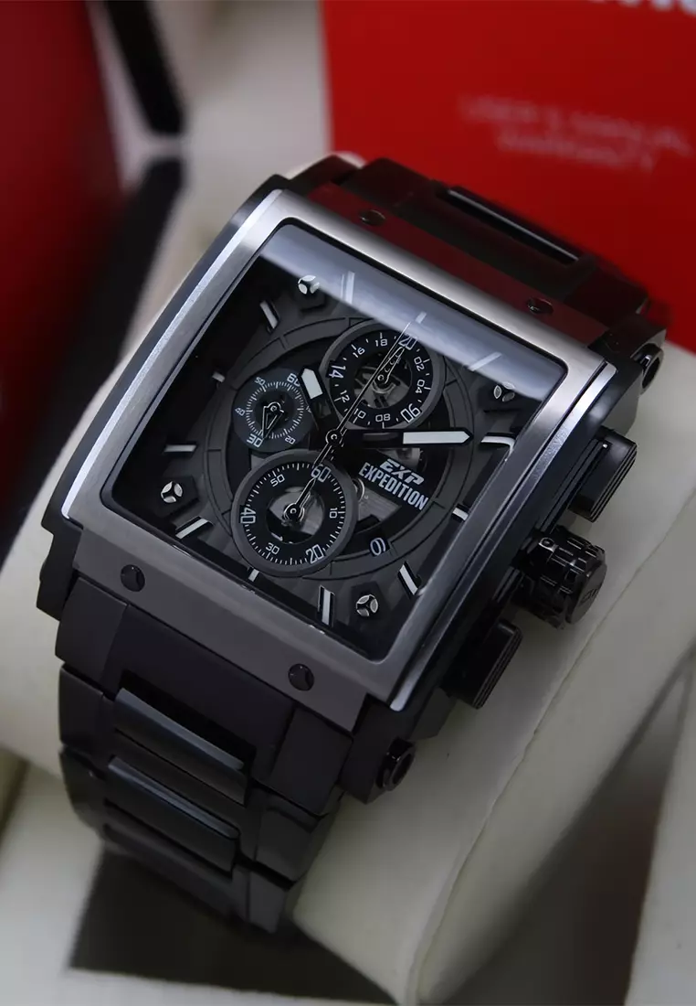Expedition - Jam Tangan Pria - Black - Stainless Steel - 6731MCBEPBA