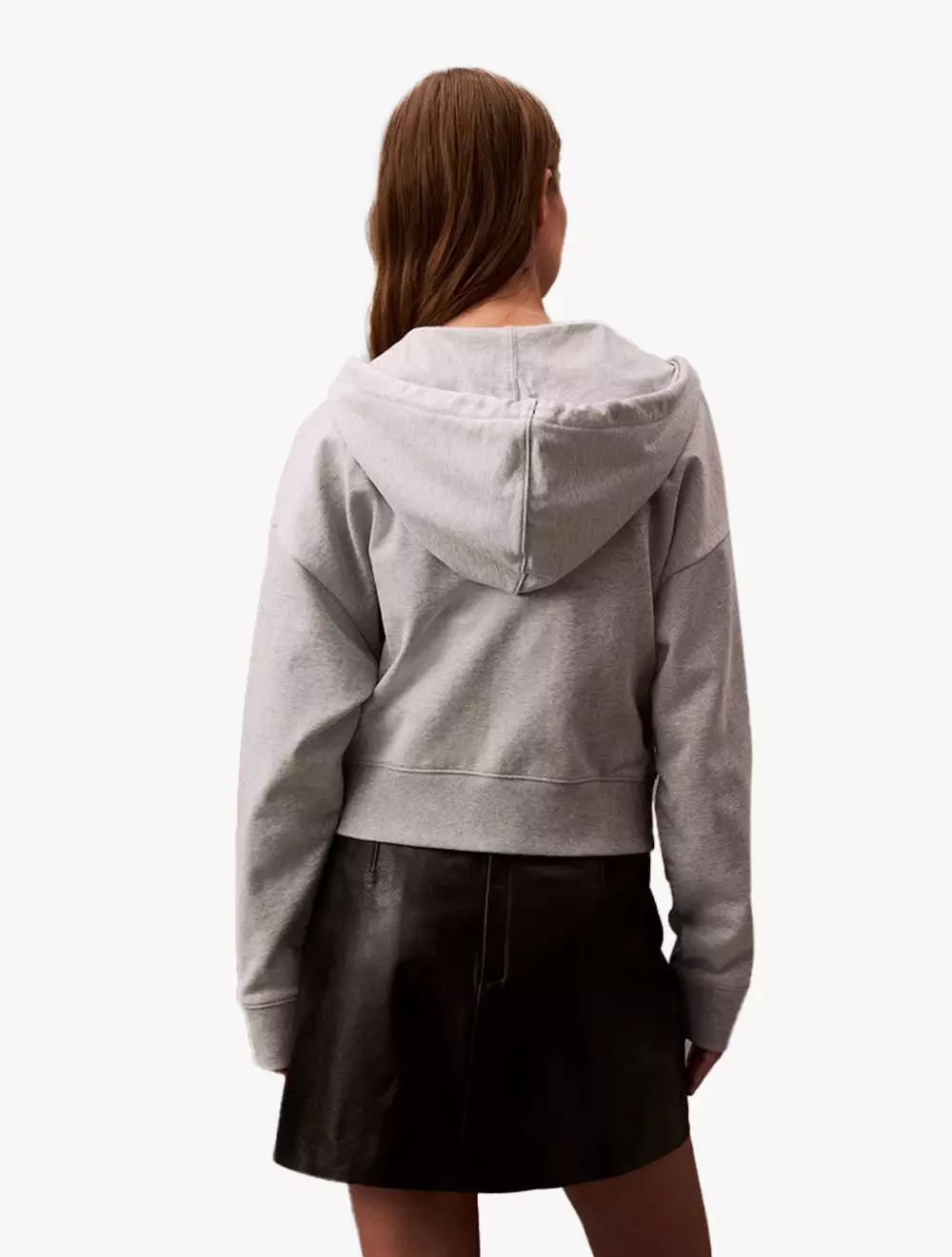 Calvin Klein - Monogram logo French terry hooded jacket