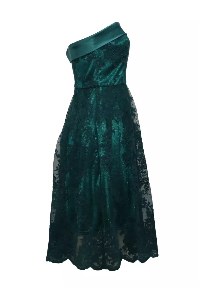 Modern Floral Lace Off-the-shoulder Cocktail Dress