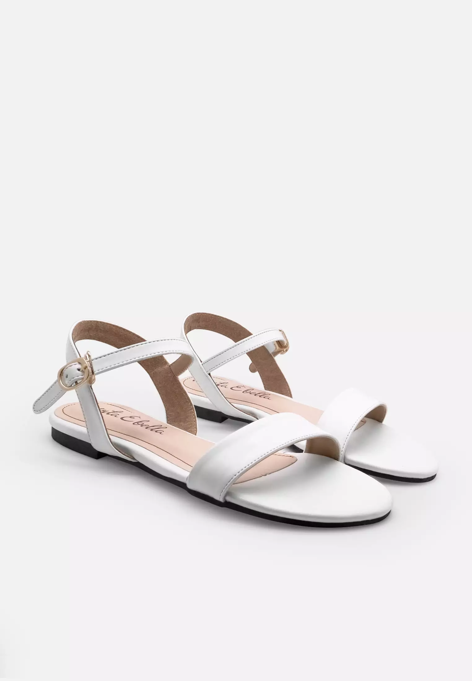 Lucy Ankle Strap Sandal Flat Wanita Vegan Leather