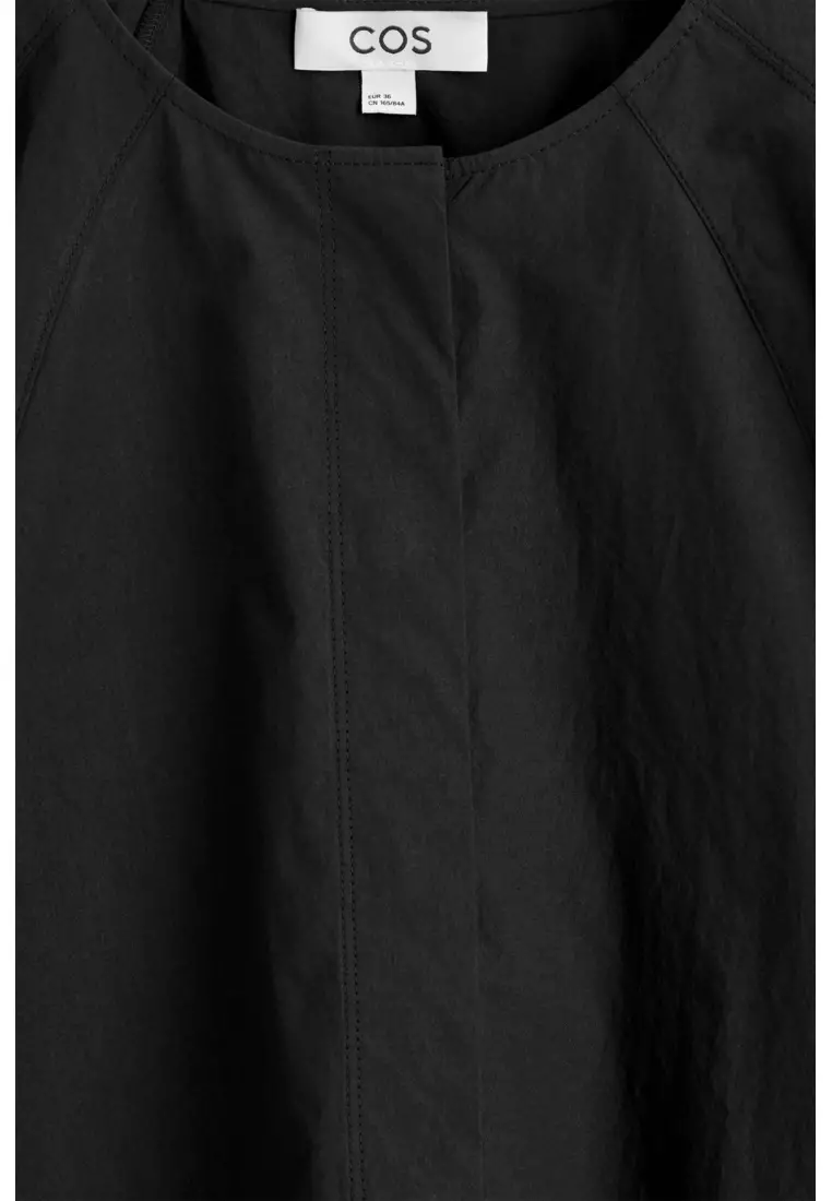 SCULPTURAL PIMA COTTON-POPLIN BLOUSE