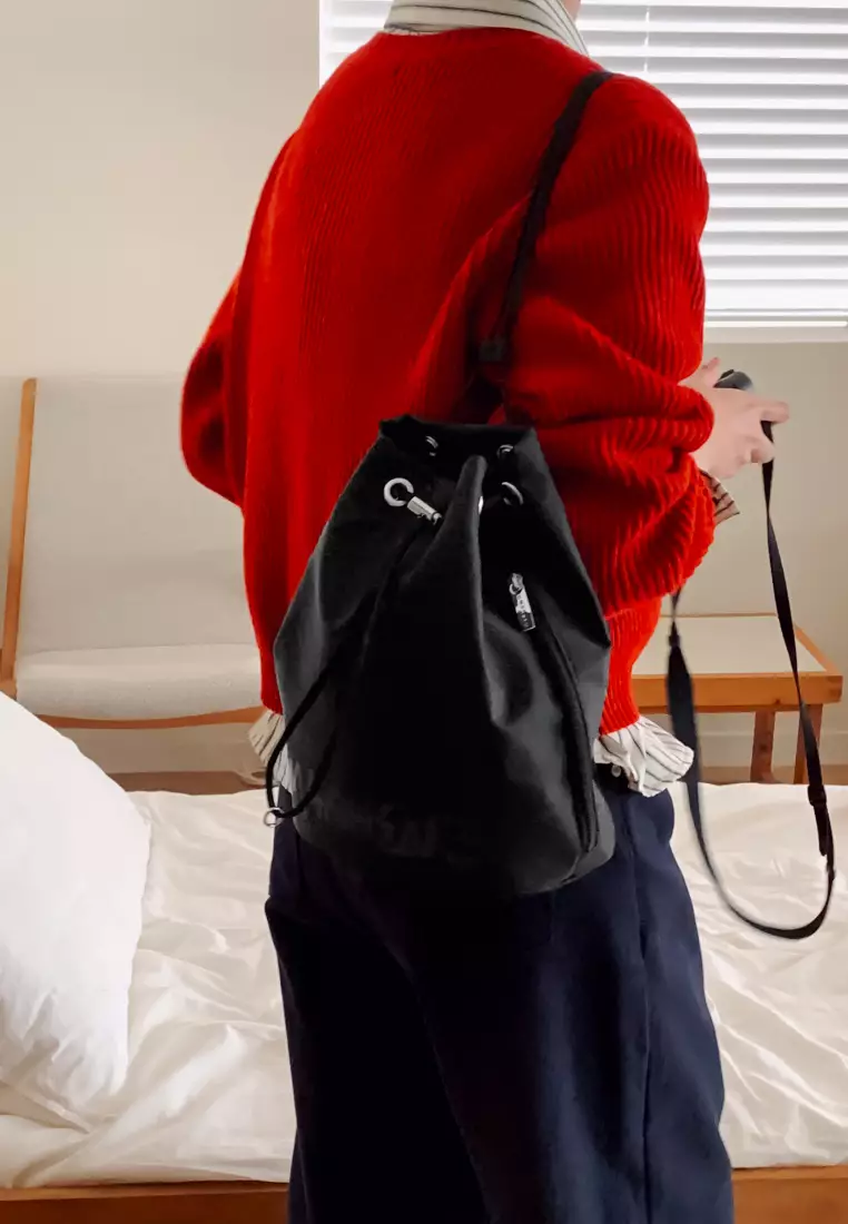 LEANNA Nylon Backpack Black