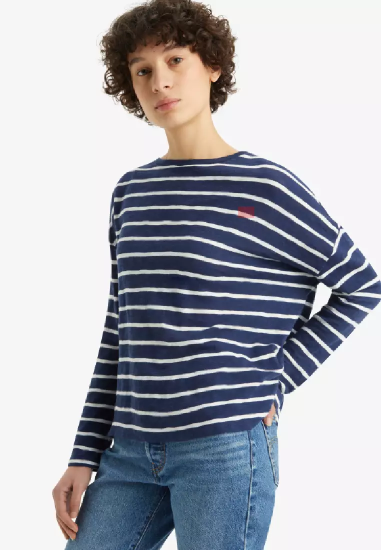 Levis t shirts women's long sleeve outlet