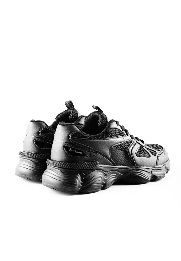 Jackson Redo 1JY Full Black - Sepatu Sneakers Pria