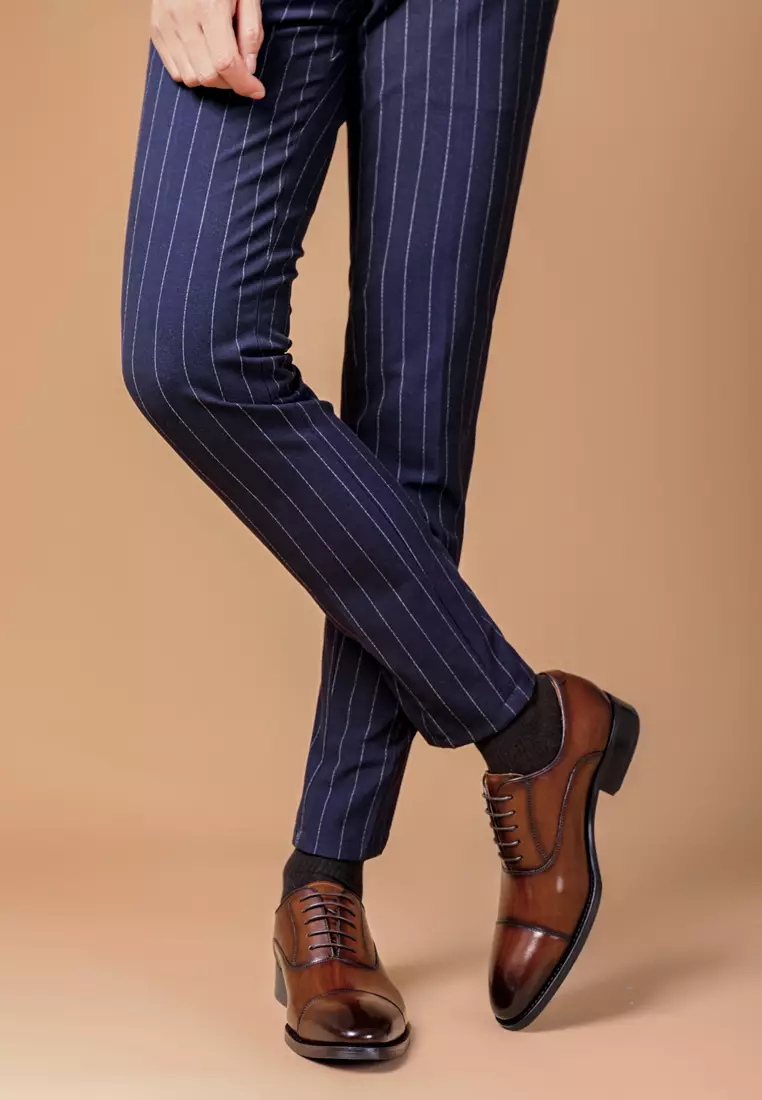 Vintage Leather Cap Toe Business Shoes MK8988-1