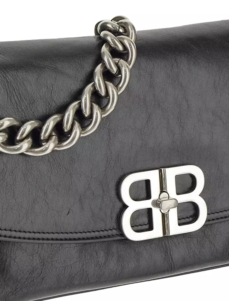 Buy BALENCIAGA BB Soft Medium Flap Shoulder Bag in Black