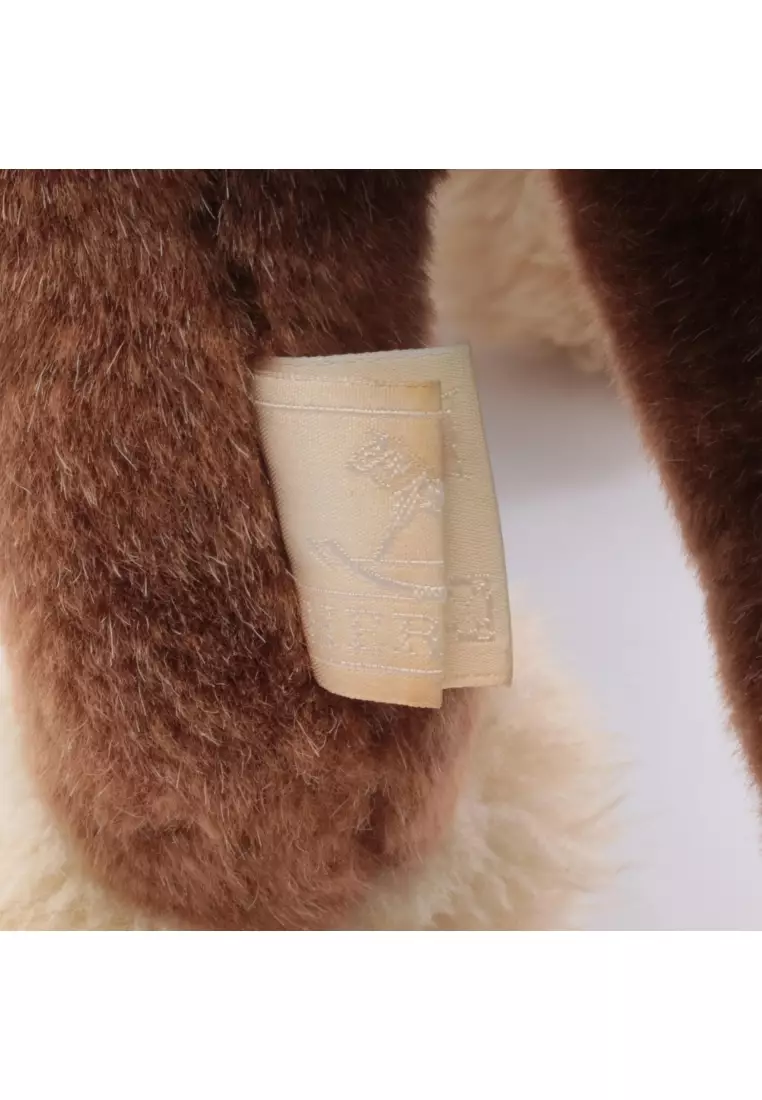 Pre-Loved Hermès Elmy PM stuffed toy interior suede Brown multicolor