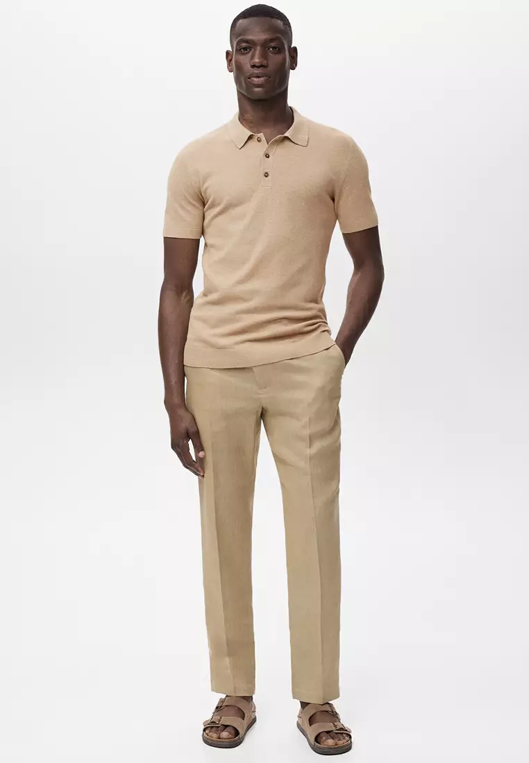 Fine-Knit Cotton Polo Shirt