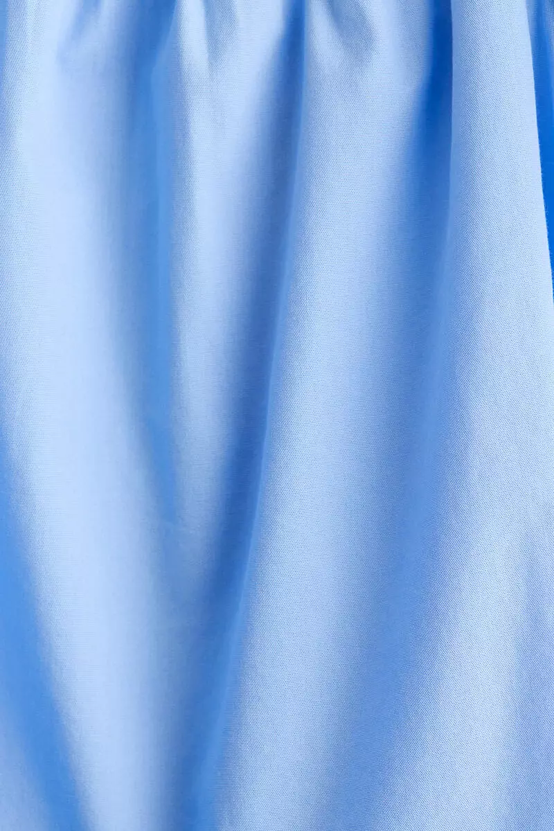 Puff-sleeved cotton blouse
