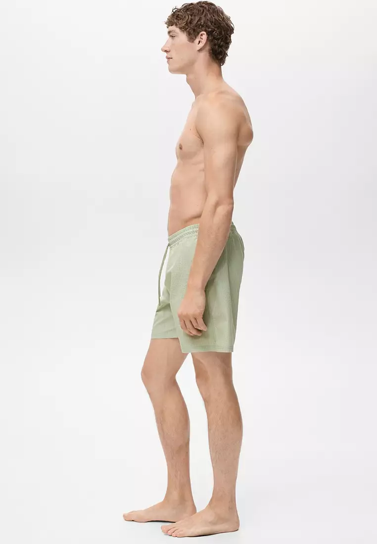 Seersucker Swimming Trunks