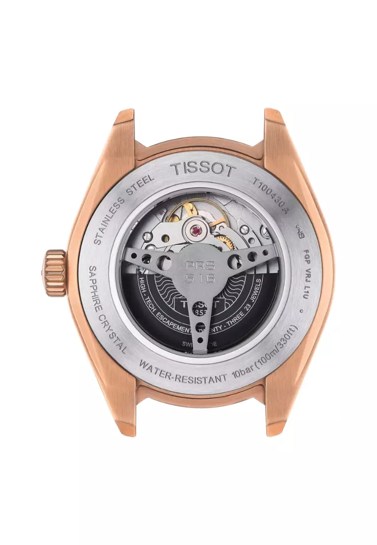 Tissot PRS 516 Powermatic 80 42mm Black Dial Black Leather Band Swiss Automatic Watch T1004303605100