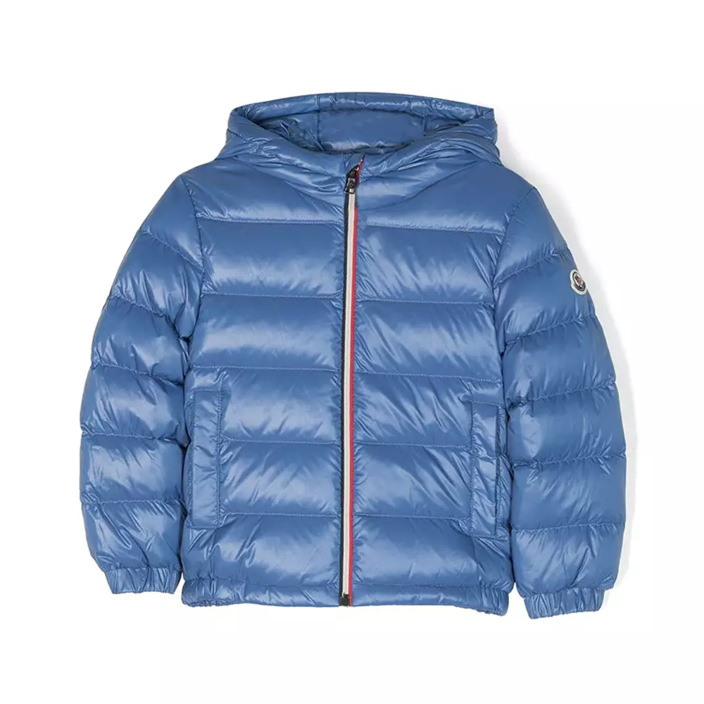 Moncler Kids New Aubert Down Jacket Light Blue Boys