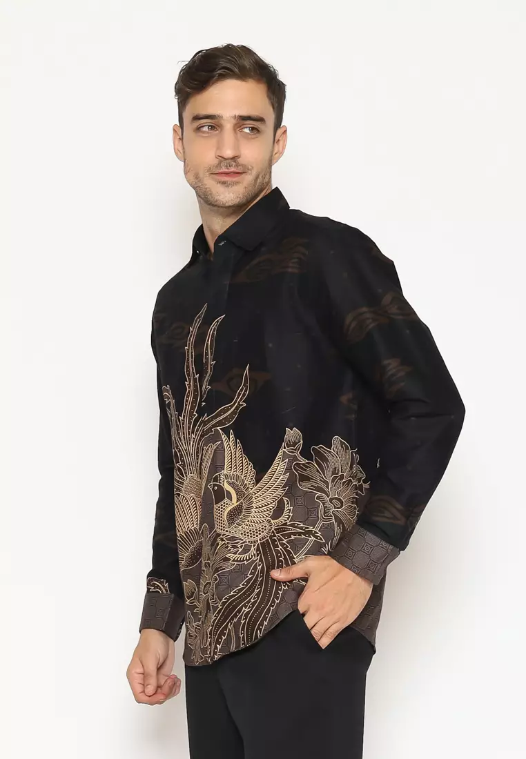 Aksa Batik Pria Kemeja Panjang Javier Julia