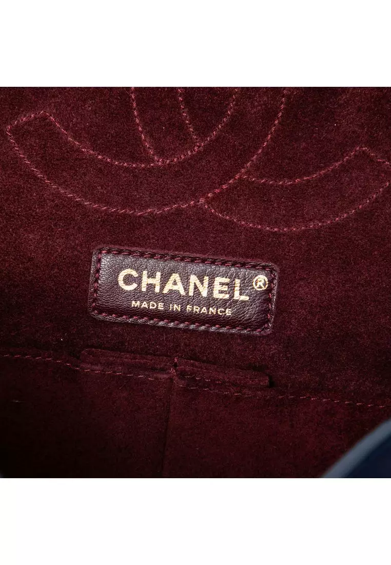 Pre-Loved Chanel Calfskin Reissue 2.55 Medallion Nude Double Flap 225