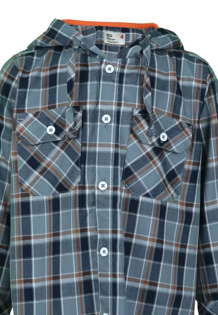 Qna Boy Mansion Kemeja Anak Multicolor Motif Kotak