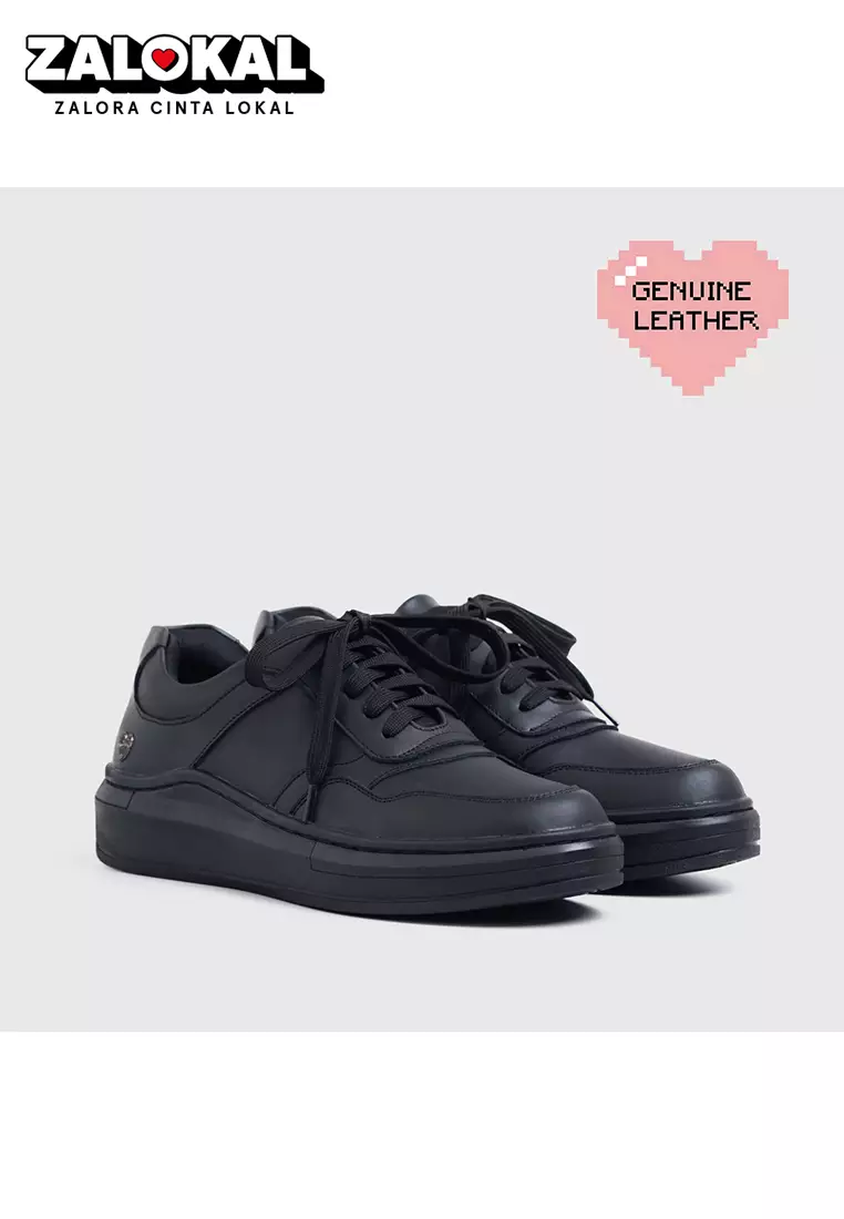 Saldana Sneakers Genuine Leather Black