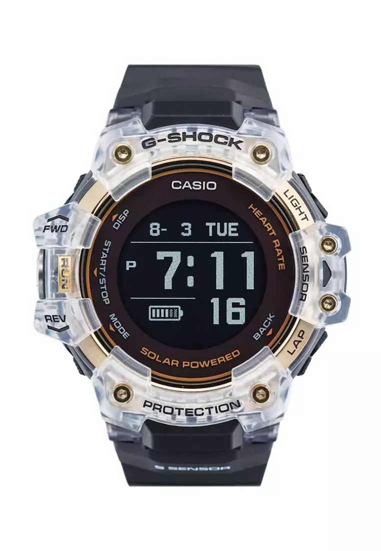 Casio G SHOCK Jam Tangan Pria Black White Transparent Brown Resin GBD H1000 1A9DR