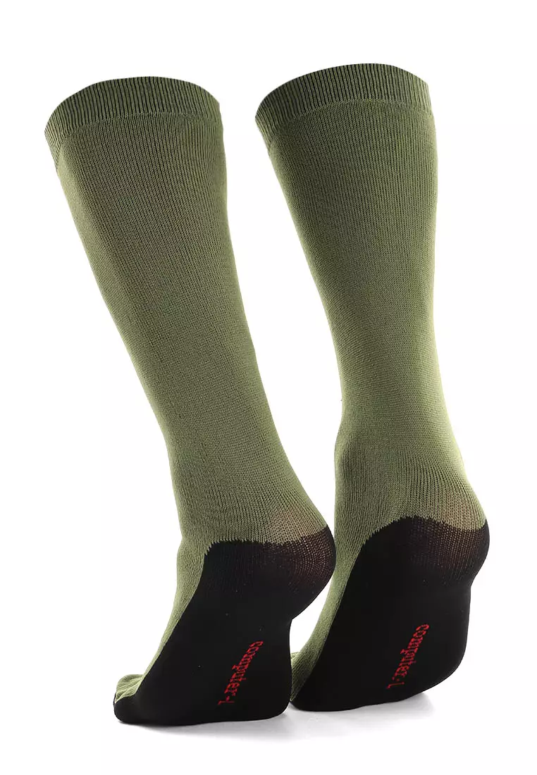 Nercyla Kaos Kaki Wanita Toe Socks Two Tone Casual Footwear Material Spandex ORIGINAL - Green Army