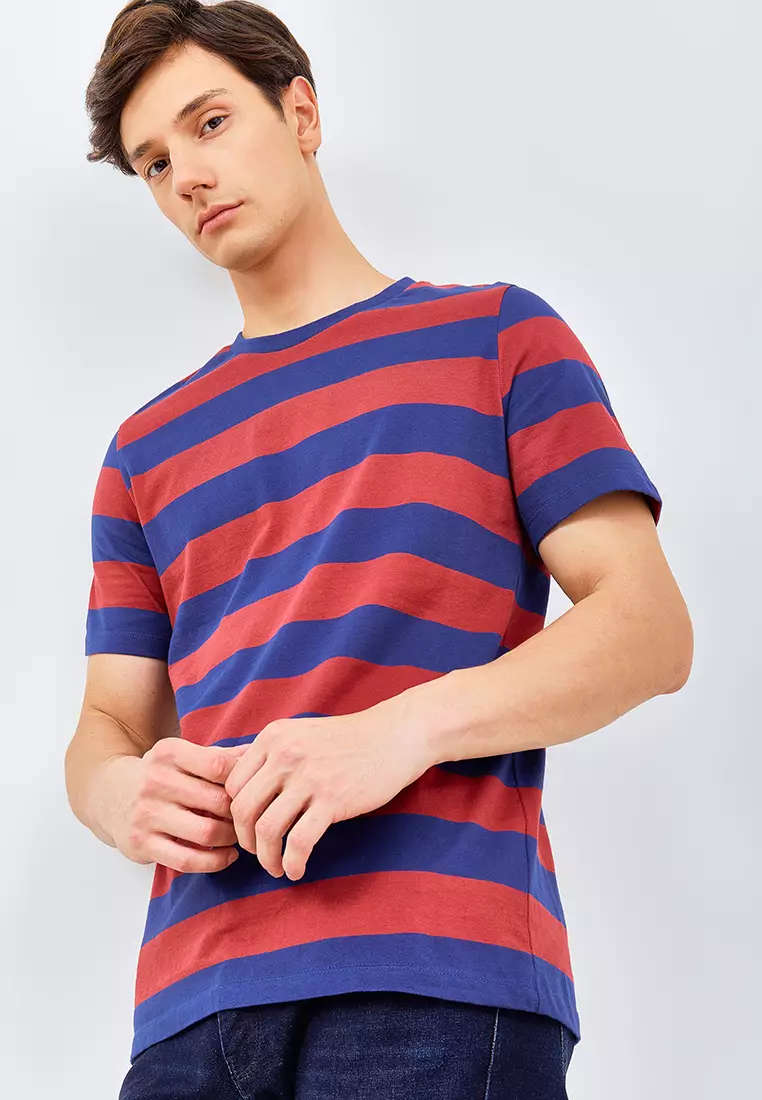 Manzone Kaos Lengan Pendek Pria ALVARO 3 - RED Colour RED