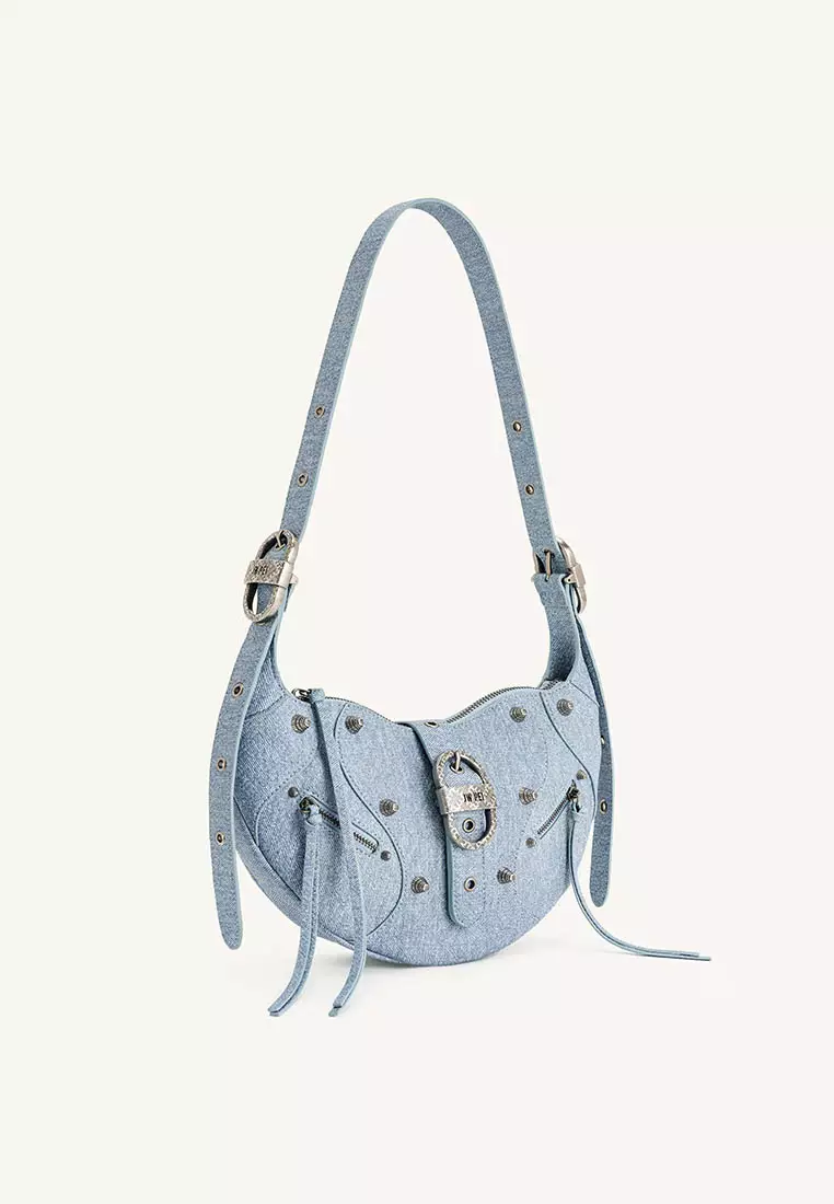 JW Pei Tessa Denim Effect Shoulder Bag - Blue