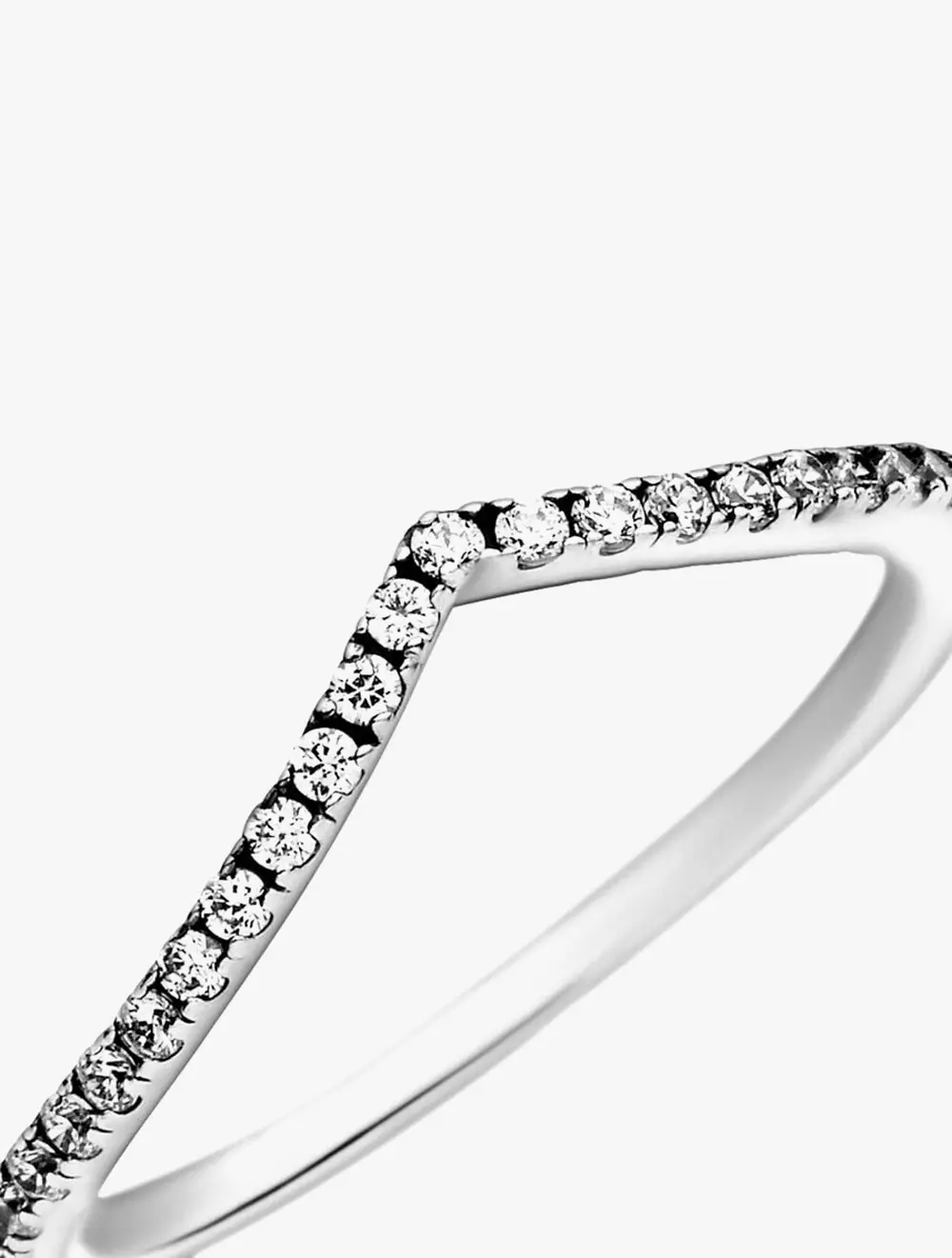 Jual PANDORA Wishbone silver ring with clear cubic zirconia