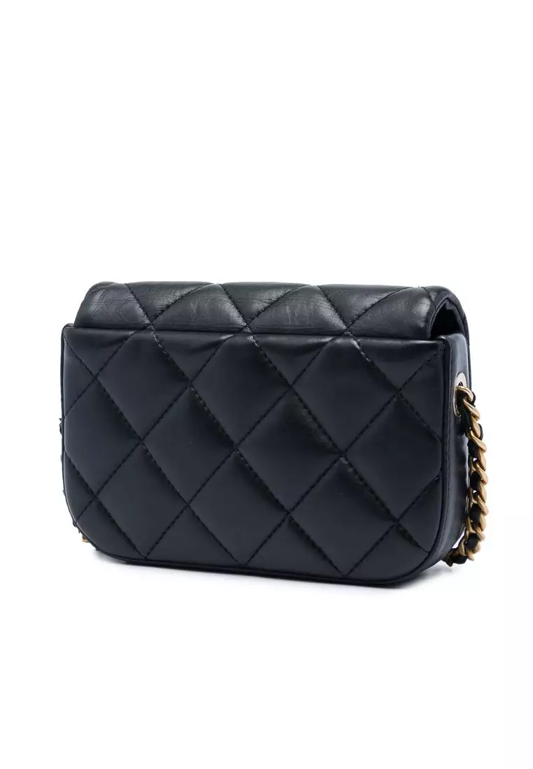 Pre-Loved Chanel Mini Quilted Calfskin Nailed Cc Flap