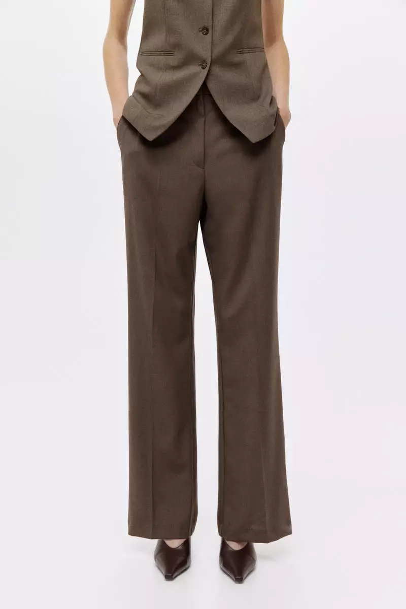 Straight crease-leg trousers