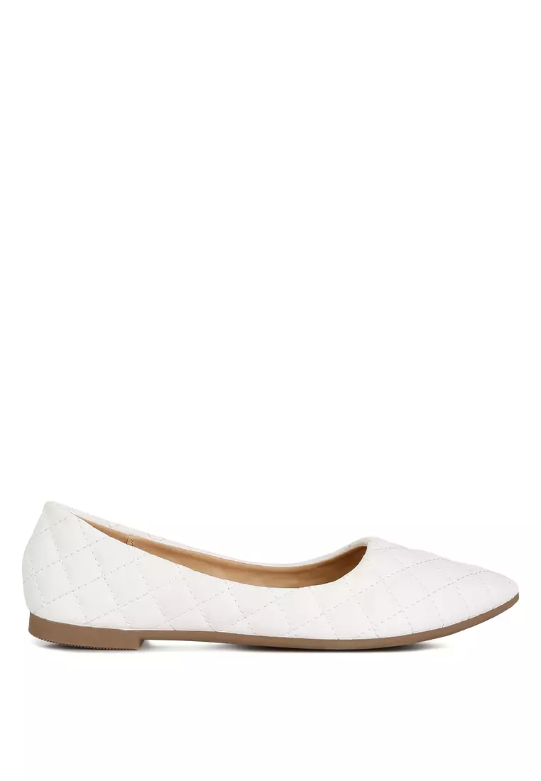 Discount on London Rag  shoes - SKU: Black Quilted Ballet Flats