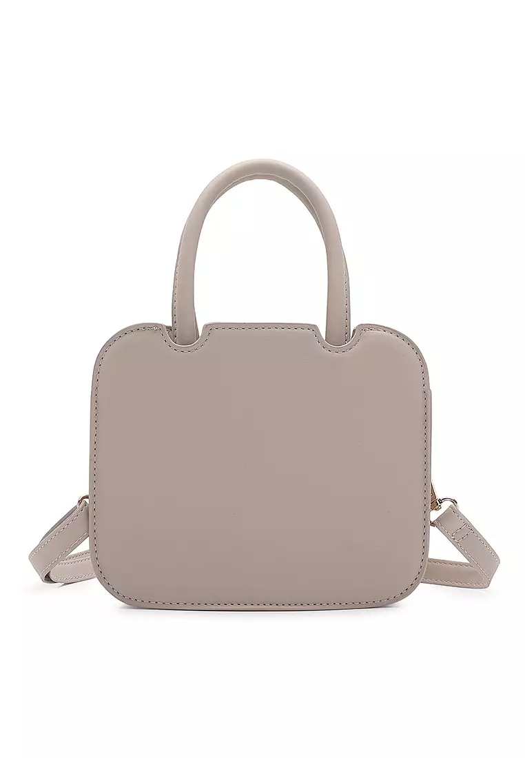 Women's Top Handle Bag / Sling Bag / Crossbody Bag - Beige